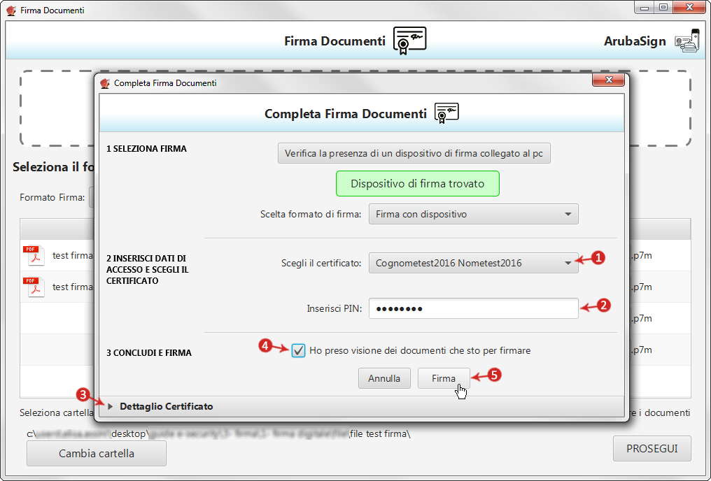 Firmare Digitalmente Uno O Pi File In Formato Pdf Aruba Sign