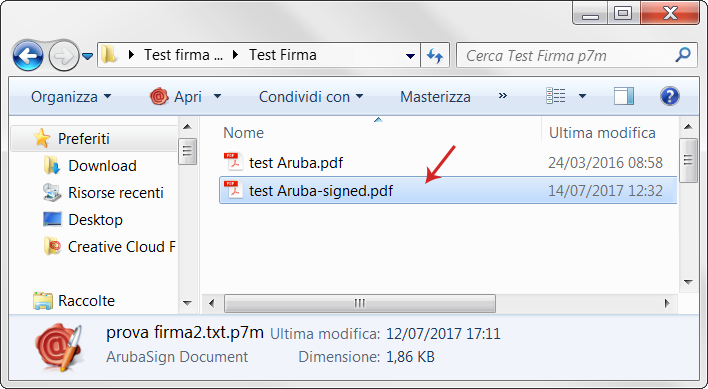 Firmare Uno O Piu File In Formato Pdf Con Aruba Key Pc Firma