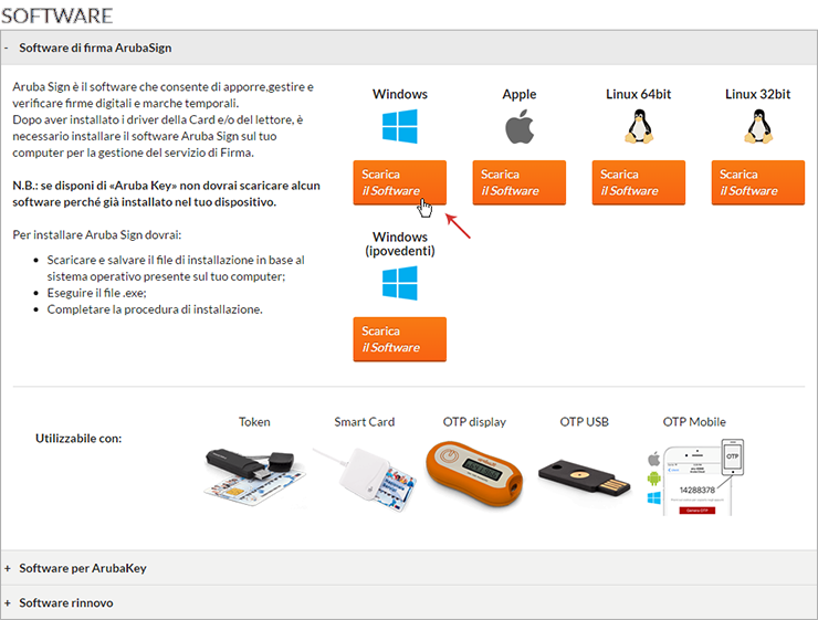 Installazione E Avvio Software Aruba Sign Guide Pec It