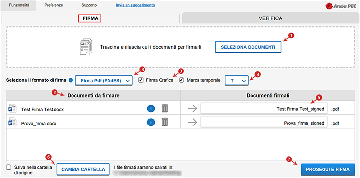 Aruba Sign Firma Remota Firmare Un PDF Con Firma Grafica Guide Pec it
