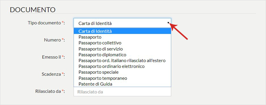 Pannello Di Registrazione Compilazione Modulo Dordine E