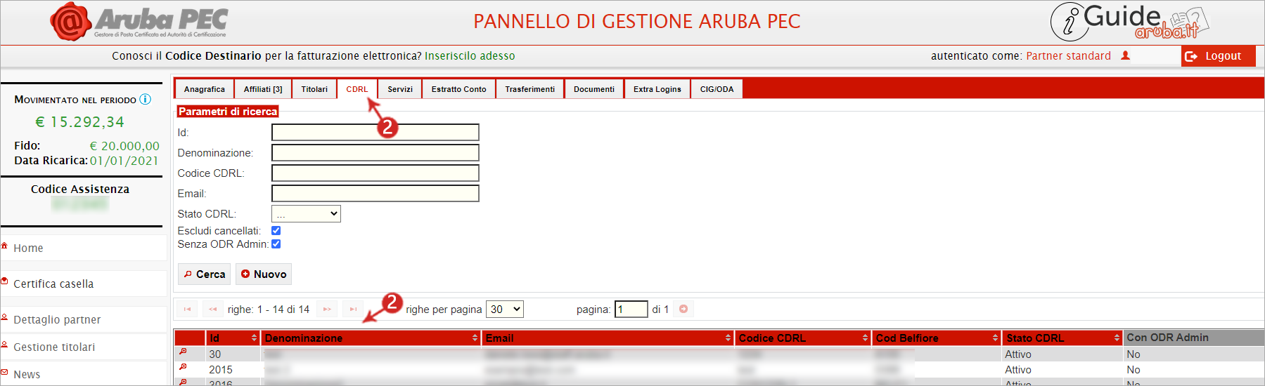 procedura di nomina odr admin guide pec it