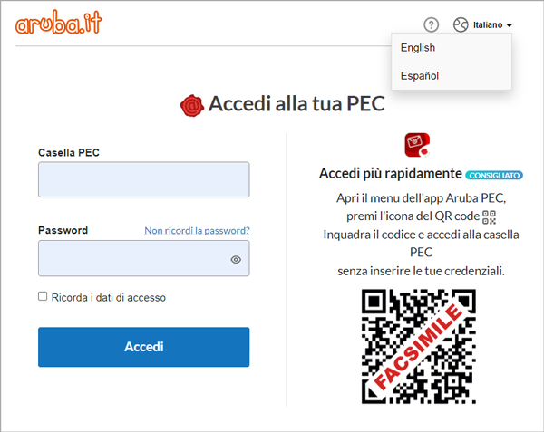 Webmail Pec Modalita Di Accesso Guide Pec It